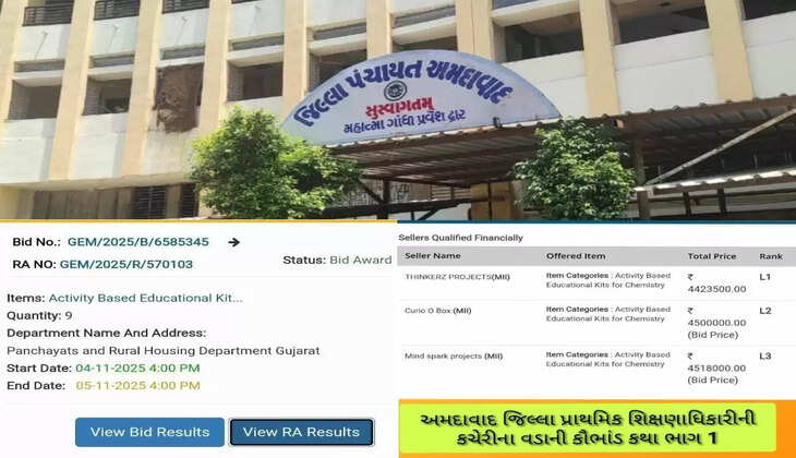 સ્પેશ્યલ@અમદાવાદ: જિલ્લા પ્રાથમિક શિક્ષણાધિકારીના થોકબંધ ટેન્ડરમાં ભ્રષ્ટાચારનો રાફડો, ડીડીઓ પણ લાચાર?