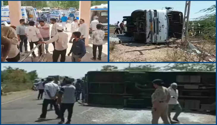 દુર્ઘટના@અમરેલી: બસના ચાલકે અચાનક સ્ટીયરિંગ પરથી કાબૂ ગુમાવતાં ગમખ્વાર અકસ્માત સર્જાયો, 2 લોકોના મોત