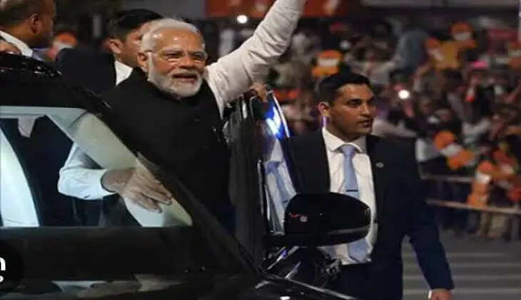 અપડેટ@ગુજરાત: પીએમ નરેન્દ્ર મોદી જામનગર શહેરના એરપોર્ટથી સર્કિટ હાઉસ સુધીનો રોડ શો કર્યો 