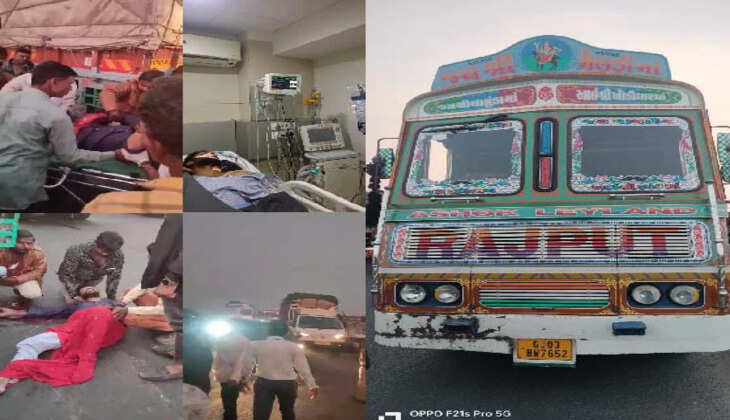 દુર્ઘટના@રાજકોટ: માલિયાસણ ચોકડી પાસે 2 ટ્રક અને બે કાર વચ્ચે ભયાનક અકસ્માતમાં 4 લોકોના કમકમાટીભર્યા મોત
