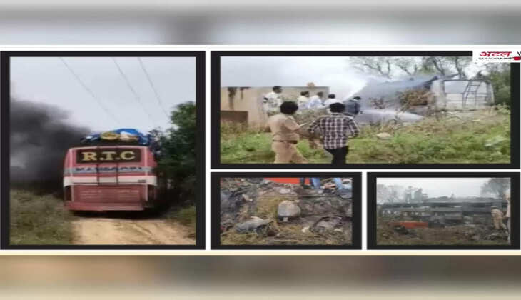 અપડેટ@જયપુર: બસ હાઇ-ટેન્શન લાઇનને અથડાતા આગ લાગી, 3ના મોત, 10થી વધુ ઘાયલ