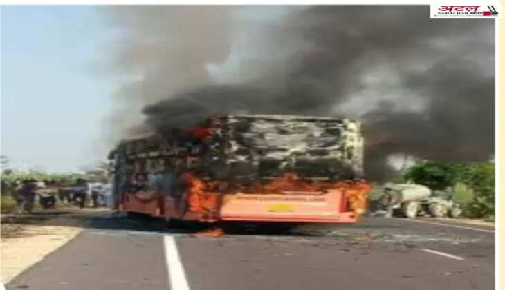 દુર્ઘટના@રાજસ્થાન: એક સ્લીપર બસમાં અચાનક આગ લાગી, 15થી વધુનાં મોતની આશંકા