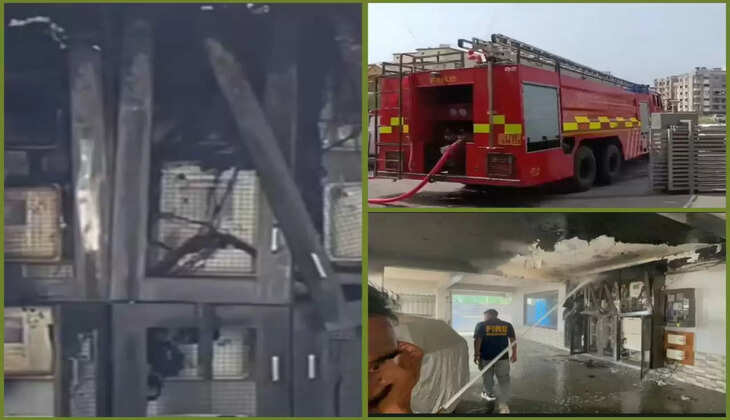 રિપોર્ટ@નવસારી: બિલ્ડિંગના બેઝમેન્ટના મીટર પેટીમાં અચાનક આગ લાગતા ફાયર વિભાગ દોડતું થયું