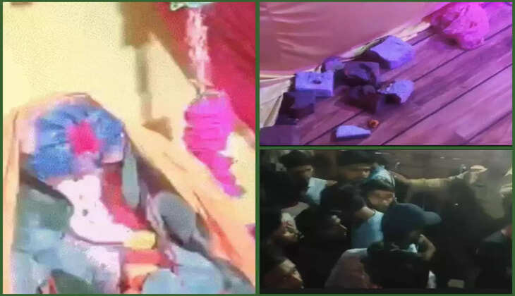 રિપોર્ટ@લખનૌ: ગણેશ પૂજા પંડાલ પર પથ્થરમારો, રોષે ભરાયેલા ટોળાએ પોલીસ સ્ટેશનનો ઘેરાવ કર્યો