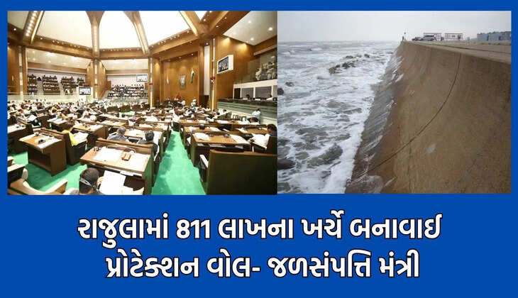 અપડેટ@ગુજરાત: દરિયાઈ પાણીથી થતુ ધોવાણ અટકાવવા માટે રૂ.811 લાખથી વધુના ખર્ચે દીવાલ બનાવવામાં આવી