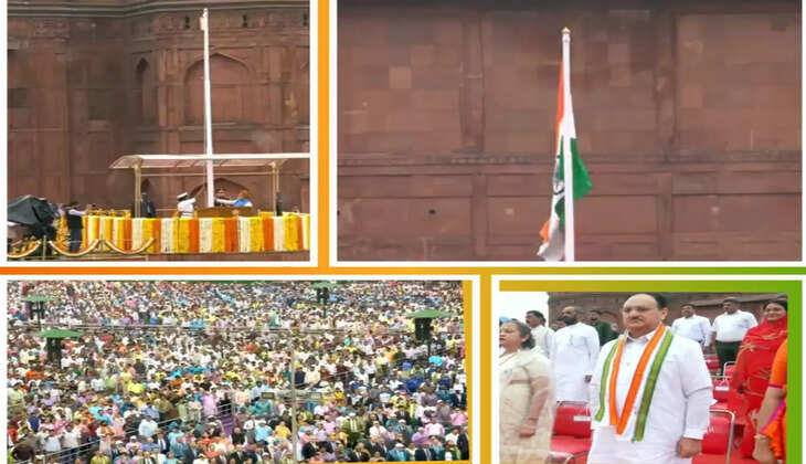 લાલ કિલ્લા પરથી ત્રિરંગો લહેરાવ્યો