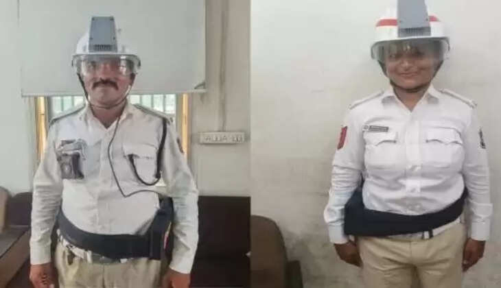 Ahemdabad Traffic Police AC Helmet