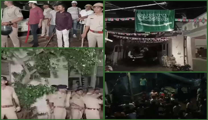 રિપોર્ટ@ભરૂચ: ધાર્મિક ઝંડા લગાવવા બાબતે 2 કોમના ટોળા આમને-સામને