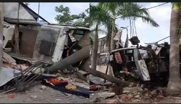 રિપોર્ટ@ગુજરાત: આઇસરને પાછળથી એક લક્ઝરી બસે ટક્કર મારતા મુસાફરોને ઈજા પહોંચી