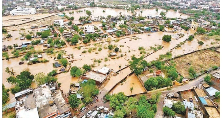 Weather 30 inches of rain in Deshabu threatens to flood many areas of Rajasthan