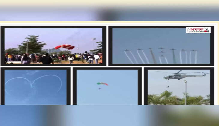 રિપોર્ટ@રાજકોટ: 'આકાશગંગા સ્કાયડાઇવિંગ ટીમ'ના જવાનોએ 8000 ફૂટની ઊંચાઈએથી કૂદ્યા, જાણો વધુ 