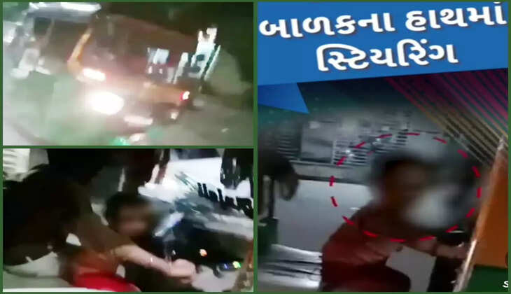 રિપોર્ટ@સુરત: 2 વર્ષના બાળકના હાથમાં સ્ટિયરિંગ પકડાવ્યું, જીવ જોખમમાં મૂક્યા