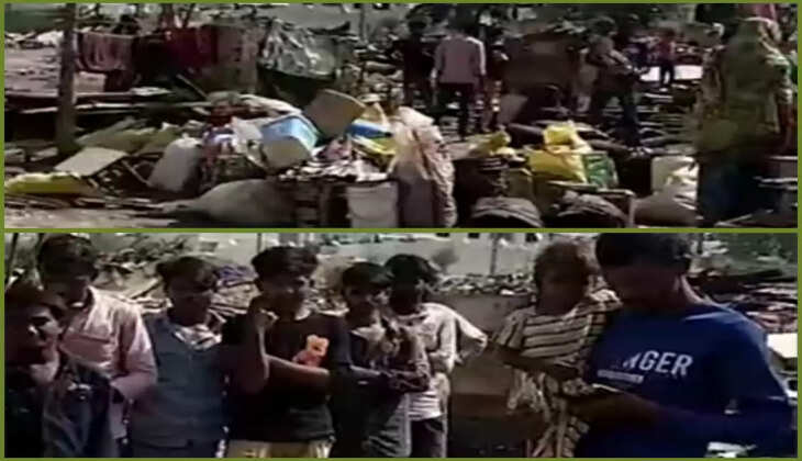 રિપોર્ટ@રાજકોટ: સરકારી જગ્યા પર ગેરકાયદેસર બનાવેલા 70 ઝૂપડા હટાવાયા