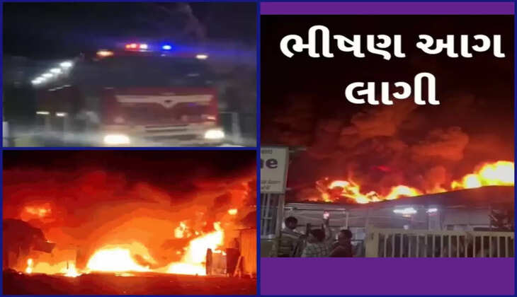 દુર્ઘટના@અમદાવાદ: પ્લાસ્ટિકના ગોડાઉનમાં અચાનક ભીષણ આગ ફાટી નિકળતા અફરાતફરી મચી