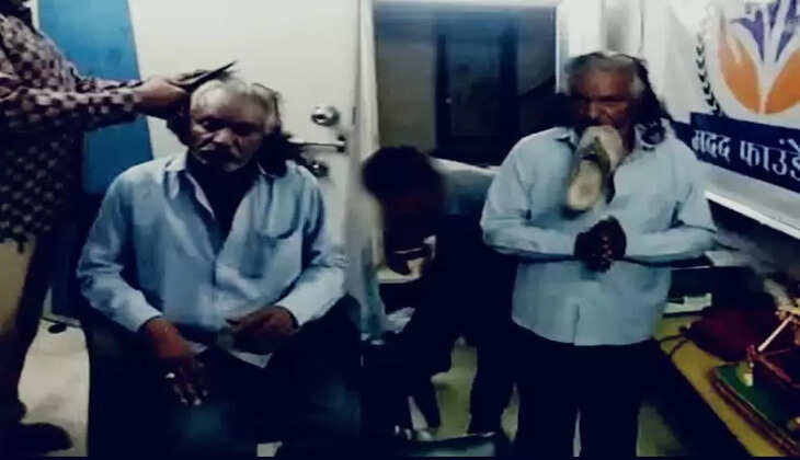 રીપોર્ટ@સુરત: લોકોએ ભૂવાનું અર્ધ મુંડન કરી મોઢામાં ચંપલ મુકાવી માફી મંગાવી