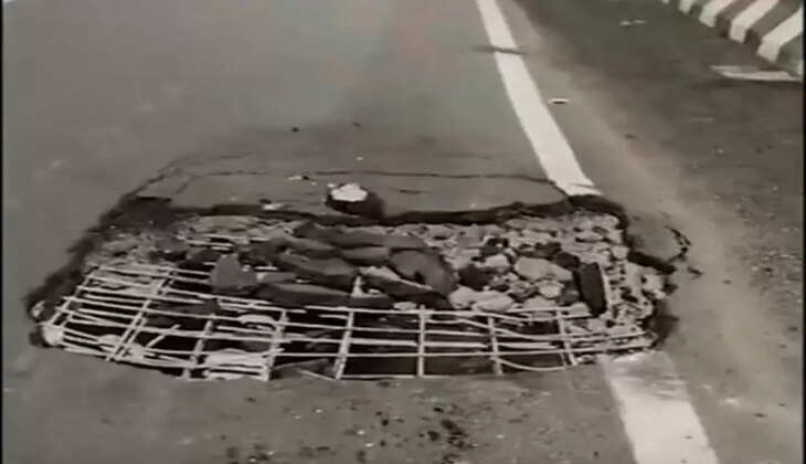 રિપોર્ટ@ગુજરાત: રાજકોટ-અમદાવાદ હાઇવે પર ઓવરબ્રિજ પર 8થી 10 ફૂટ લાંબુ ગાબડું પડ્યું 